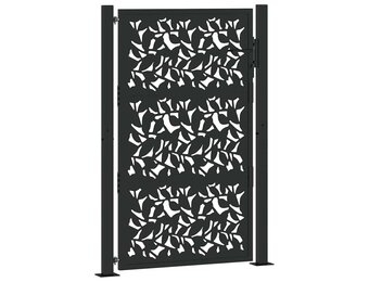 VidaXL Poort Staal Zwart 105x155cm - 55% Korting!