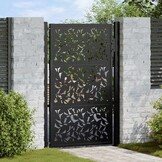VidaXL Poort Staal Zwart 105x155cm - 55% Korting!