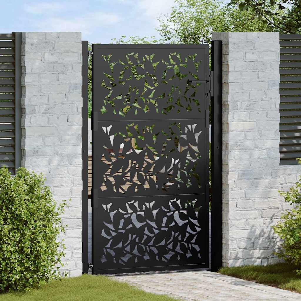 VidaXL Poort Staal Zwart 105x155cm - 55% Korting!