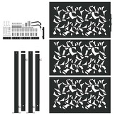 VidaXL Poort Staal Zwart 105x155cm - 55% Korting!