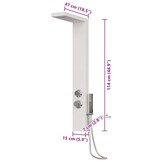 vidaXL Douchepaneel Aluminium Wit - 47% Korting! Uniek & Luxe!