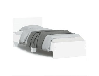 vidaXL Bedframe Wit Bewerkt Hout 90x200cm - Nu met 40% Korting!