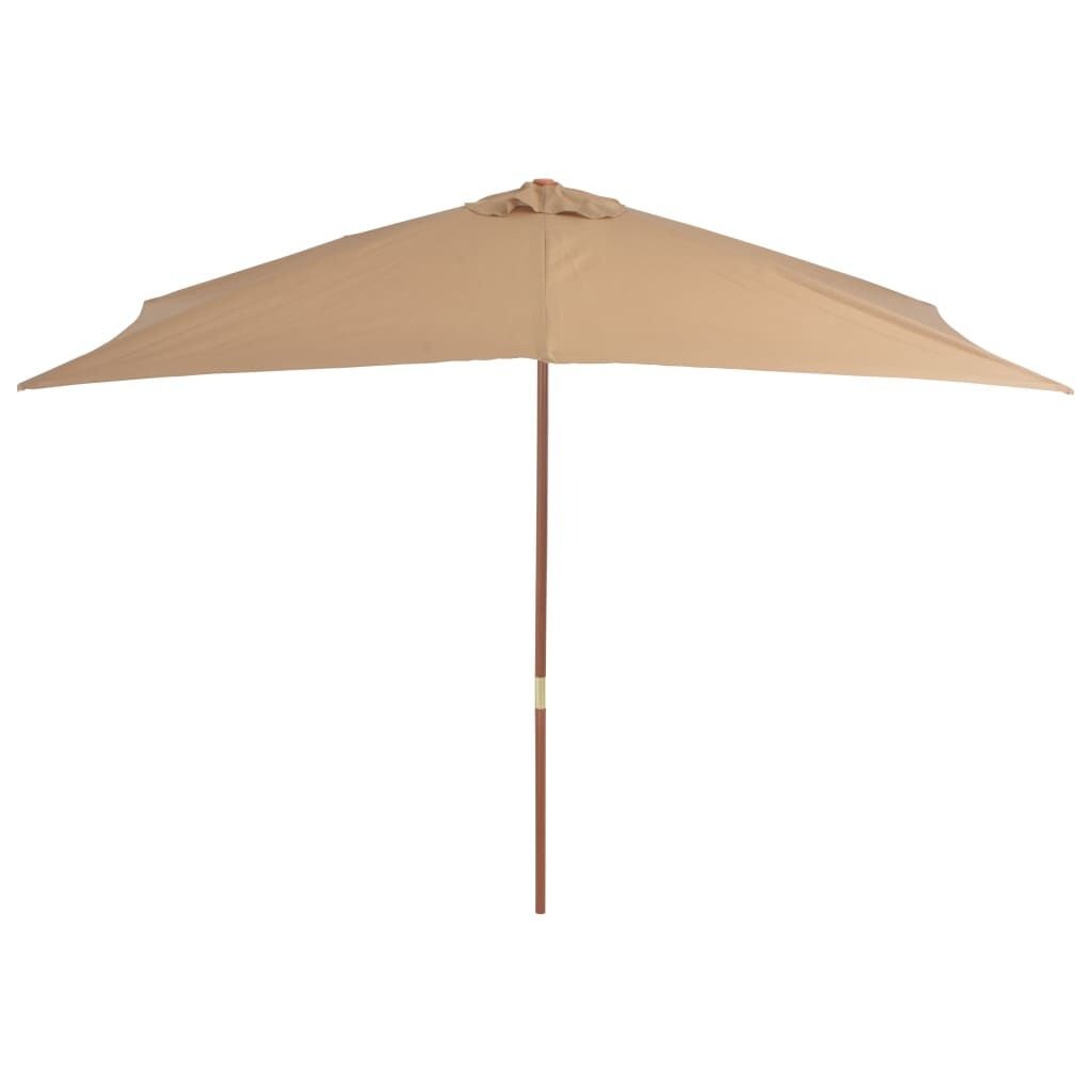 VidaXL Parasol Taupe 200x300cm - 40% Korting! | Retourtje.nl