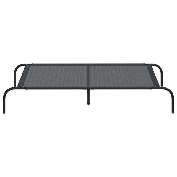 vidaXL Hondenmand Verhoogd - 40% Korting! 130x80cm Textiel & Staal Zwart