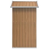 VidaXL Tuinschuur 126x97,5x177cm Staal Bruin - 40% Korting!