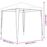 VidaXL Partytent Blauw 2x2m - 40% Korting! Ideaal voor Feesten
