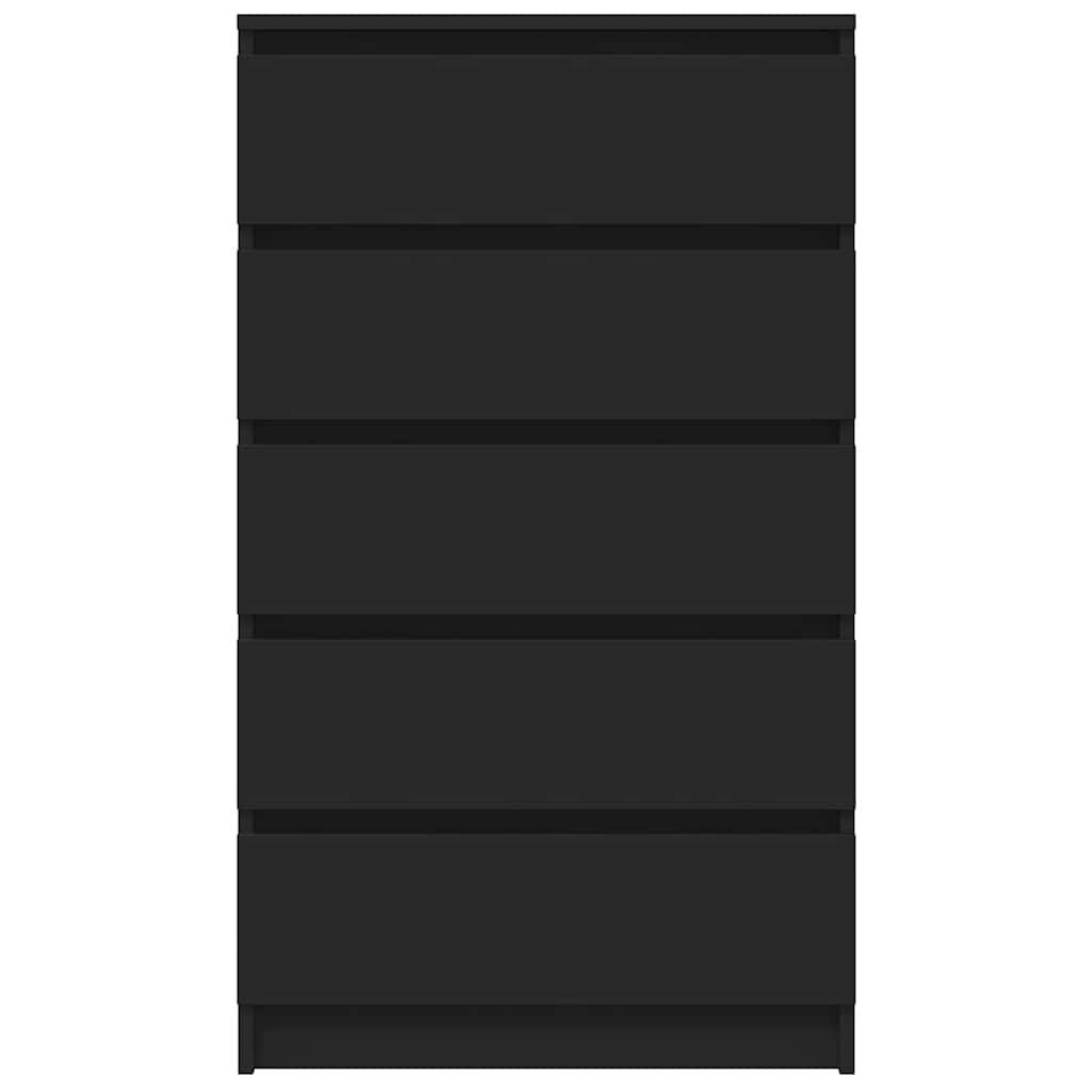 vidaXL Ladekast Zwart - 55% Korting! Bewerkt Hout (60x36x103cm)