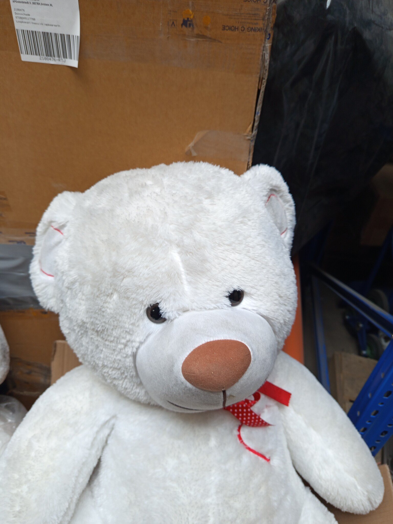 Grote Witte Knuffelbeer 160cm - I Love You & Hart - 60% Korting!