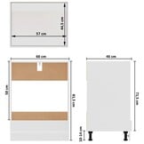 VidaXL Ovenkast Riga Wit - Bewerkt Hout - 60x46x81,5cm - 40% Korting!