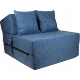 Luxe Logeermatras Navy Blauw - 200x70x15cm - Opvouwbaar - 60% Korting!