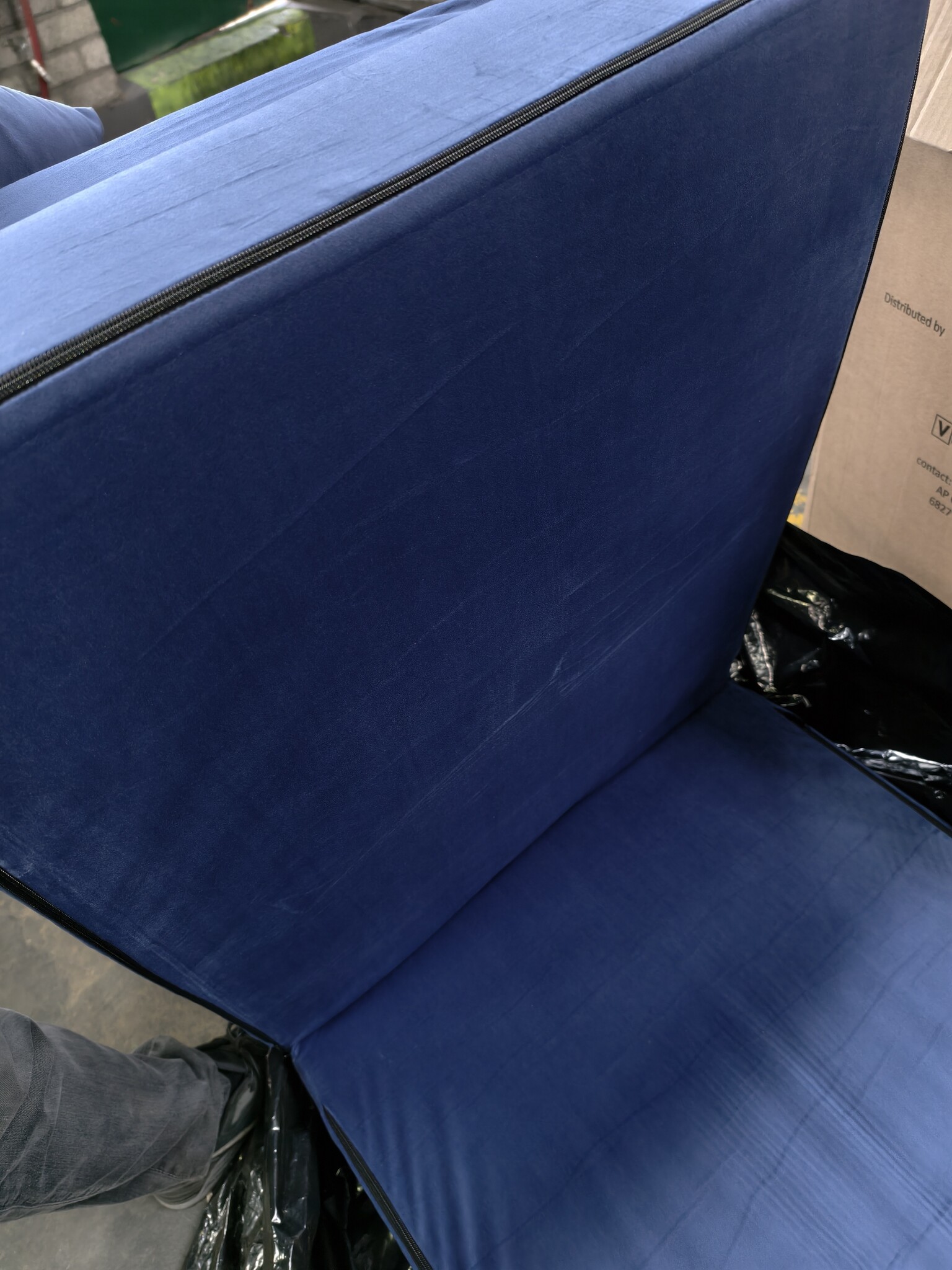 Luxe Logeermatras Navy Blauw - 200x70x15cm - Opvouwbaar - 60% Korting!