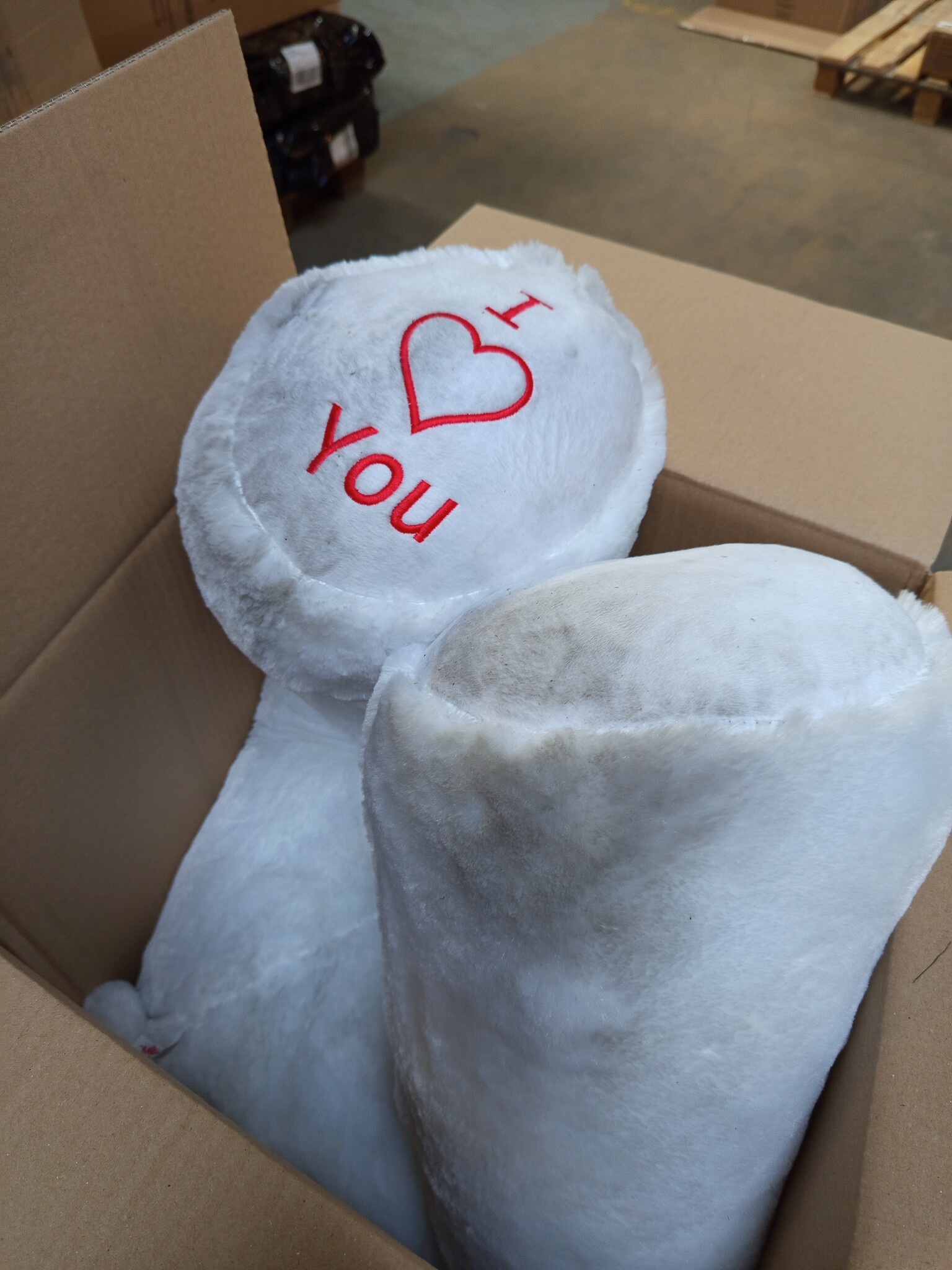 Grote Witte Knuffelbeer 160cm - I Love You & 60% Korting!
