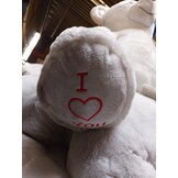 Grote Witte Knuffelbeer 160cm - I Love You & 60% Korting!