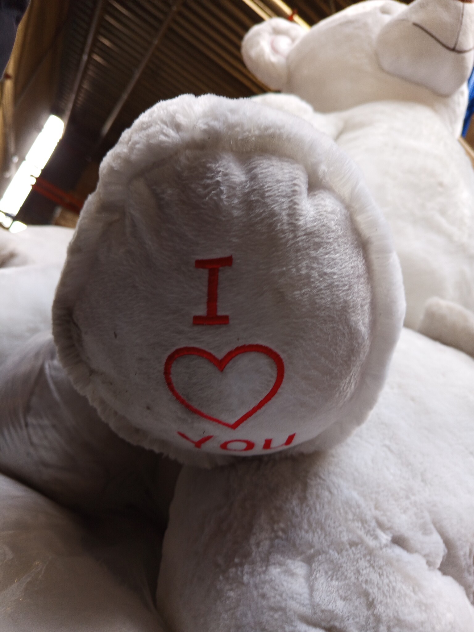 Grote Witte Knuffelbeer 160cm - I Love You & 60% Korting!