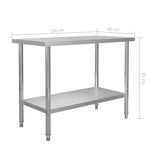 VidaXL Keukenwerktafel RVS 120x60x85cm | 40% Korting | Retourproduct