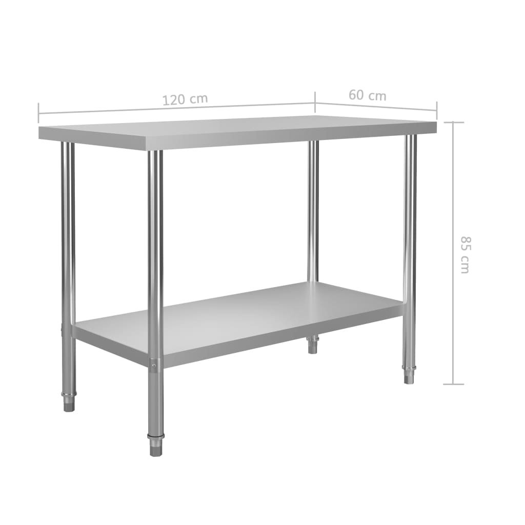 VidaXL Keukenwerktafel RVS 120x60x85cm | 40% Korting | Retourproduct
