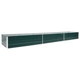 vidaXL Plantenbak verhoogd 480x80x45 cm gegalvaniseerd staal groen