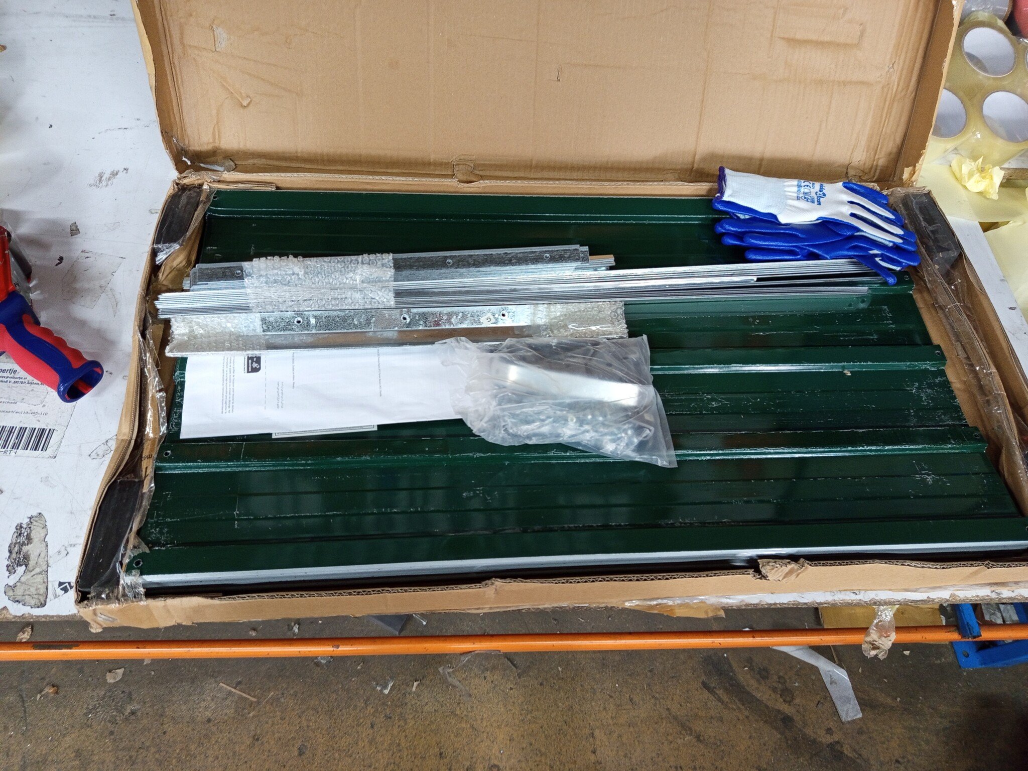 vidaXL Plantenbak verhoogd 480x80x45 cm gegalvaniseerd staal groen