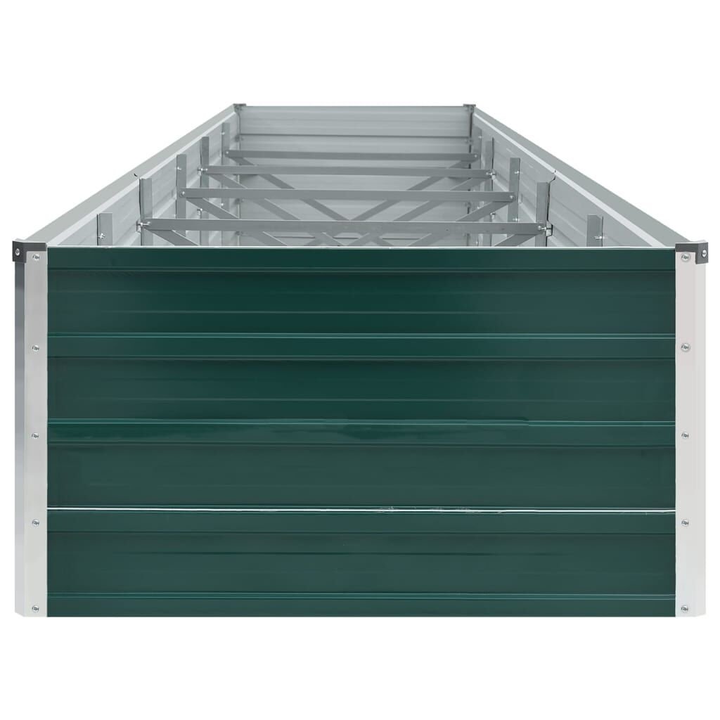 vidaXL Plantenbak verhoogd 480x80x45 cm gegalvaniseerd staal groen
