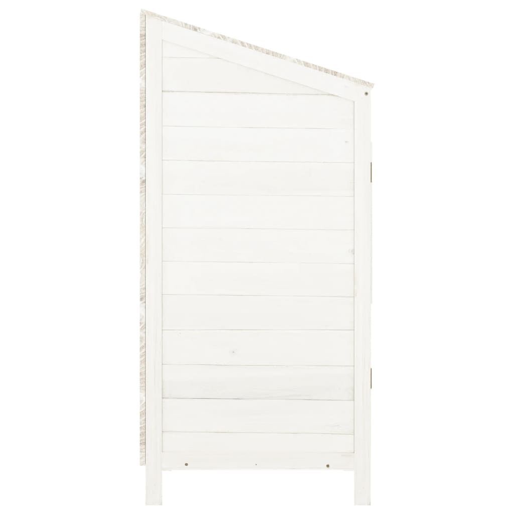 VidaXL Tuinschuur Massief Vurenhout Wit - 40% Korting! 55x52x112 cm