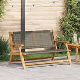 vidaXL Tuinmeubelen Grijs 122 x 78 x 73cm Massief acaciahout