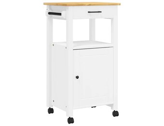 vidaXL Keukentrolley MONZA 48x40x90 cm massief grenenhout