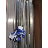 vidaXL Haardhoutopslag 120x45x140 cm gegalvaniseerd staal bruin