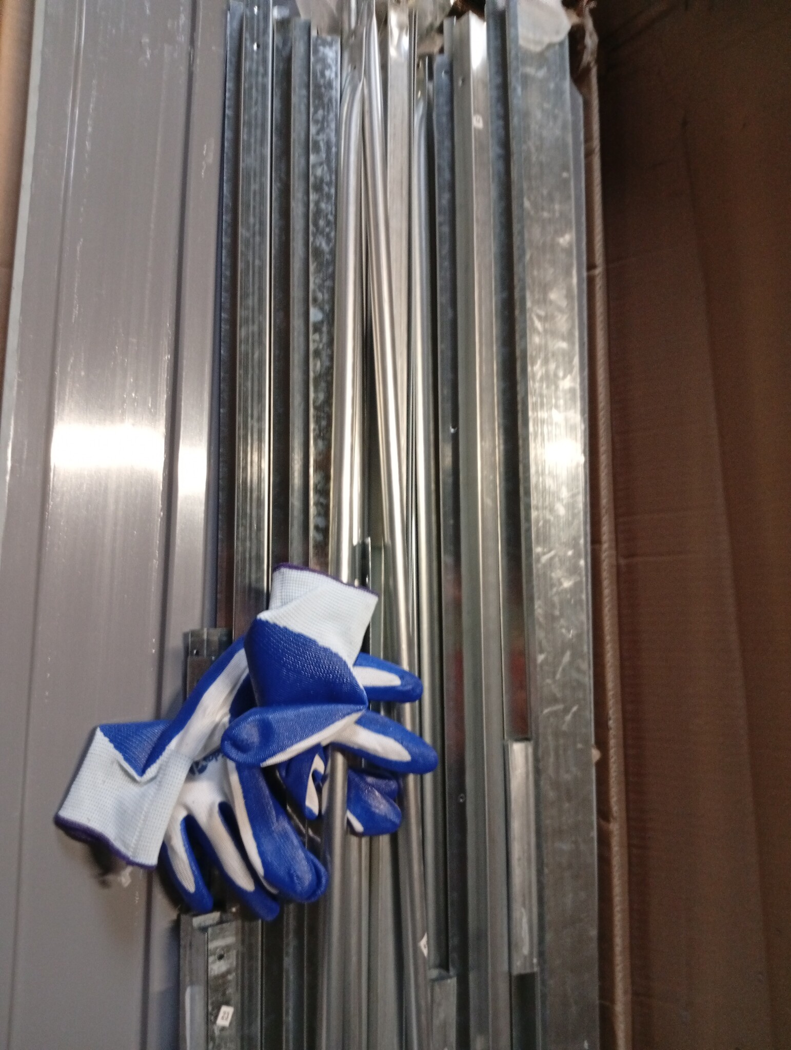 vidaXL Haardhoutopslag 120x45x140 cm gegalvaniseerd staal bruin