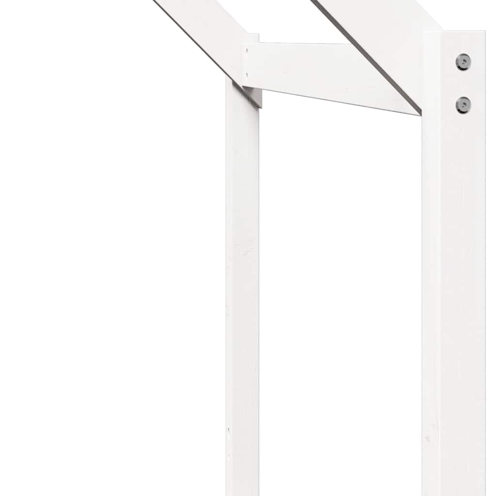 vidaXL Kinderbedhuisje 213x95,5x144,5 cm massief grenenhout wit