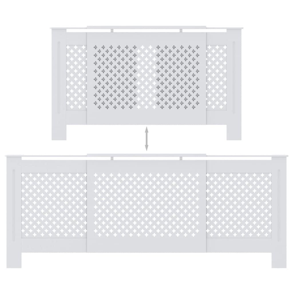 vidaXL Radiatorombouw 205 cm MDF wit