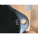 Doucheplank 85-305 cm wit - Zwart