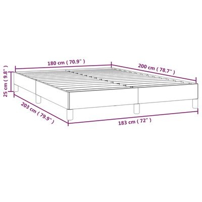 vidaXL Bedframe zonder matras stof zwart 180x200 cm