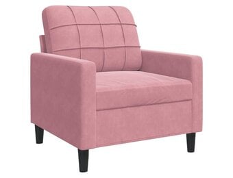vidaXL Fauteuil 60 cm fluweel roze