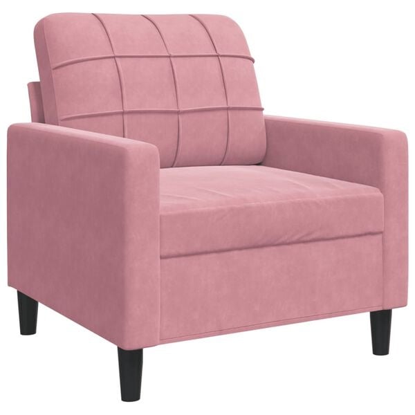 vidaXL Fauteuil 60 cm fluweel roze