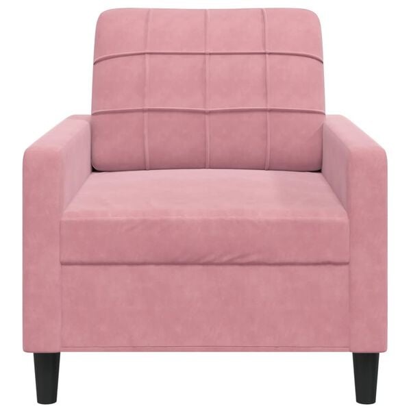 vidaXL Fauteuil 60 cm fluweel roze