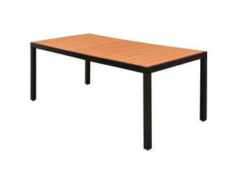 vidaXL Tuintafel 185x90x74 cm aluminium en HKC bruin