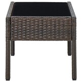 vidaXL Tuintafel 75x40x37 cm poly rattan bruin