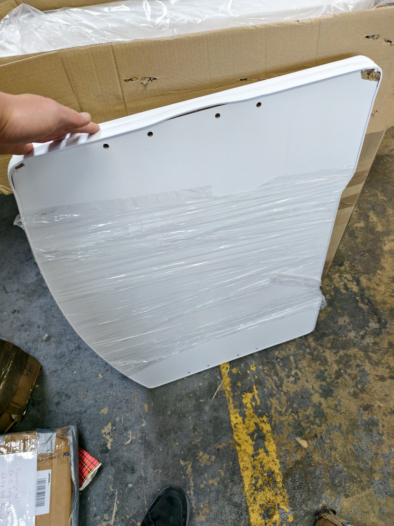 Peuterbed LUK - kinderbed met hek en matras - 160x80 cm - wit