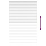 vidaXL Zebra rolgordijn 150x200 cm stofbreedte 145,9cm polyester wit