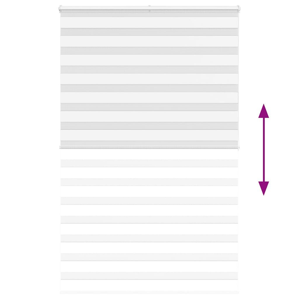 vidaXL Zebra rolgordijn 150x200 cm stofbreedte 145,9cm polyester wit