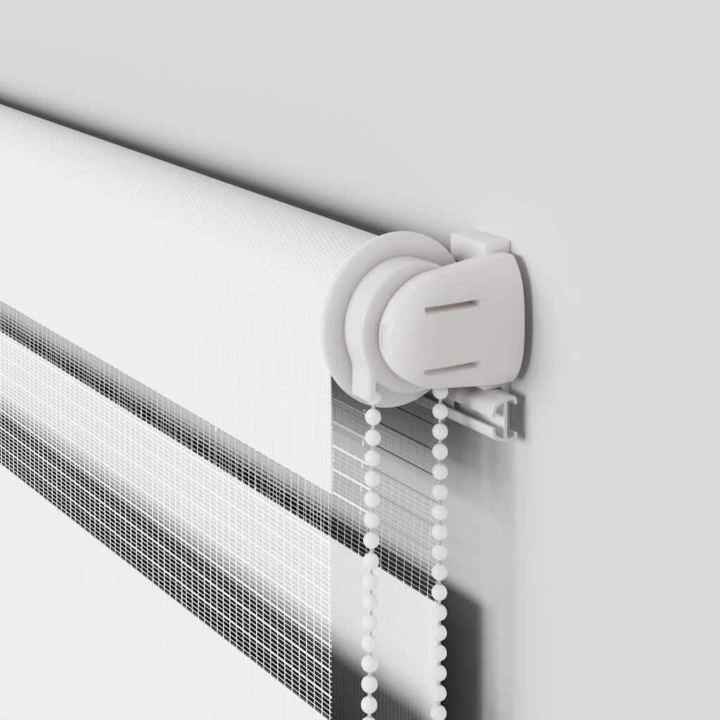 vidaXL Zebra rolgordijn 150x200 cm stofbreedte 145,9cm polyester wit