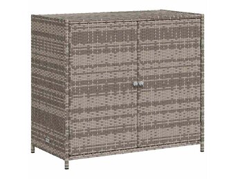 vidaXL Tuinkast 83x45x76 cm poly rattan grijs