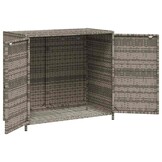 vidaXL Tuinkast 83x45x76 cm poly rattan grijs