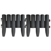 vidaXL Gazonranden 36 st 10 m PP antracietkleurig