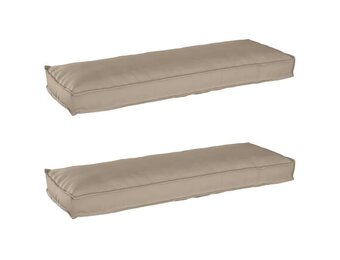 vidaXL Pallet Kussen Set 2 pcs Taupe 120 x 40 x 8 cm Oxford stof