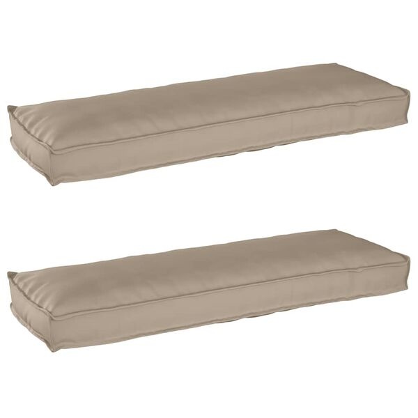vidaXL Pallet Kussen Set 2 pcs Taupe 120 x 40 x 8 cm Oxford stof