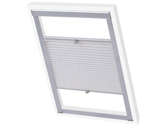 vidaXL Geplooid Rolgordijn Wit UK08 - 41% Korting | Ongebruikt!