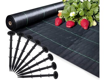 Anti Worteldoek Agrotextiel 1.1x50m met 50 Grondpinnen | 40% Korting!