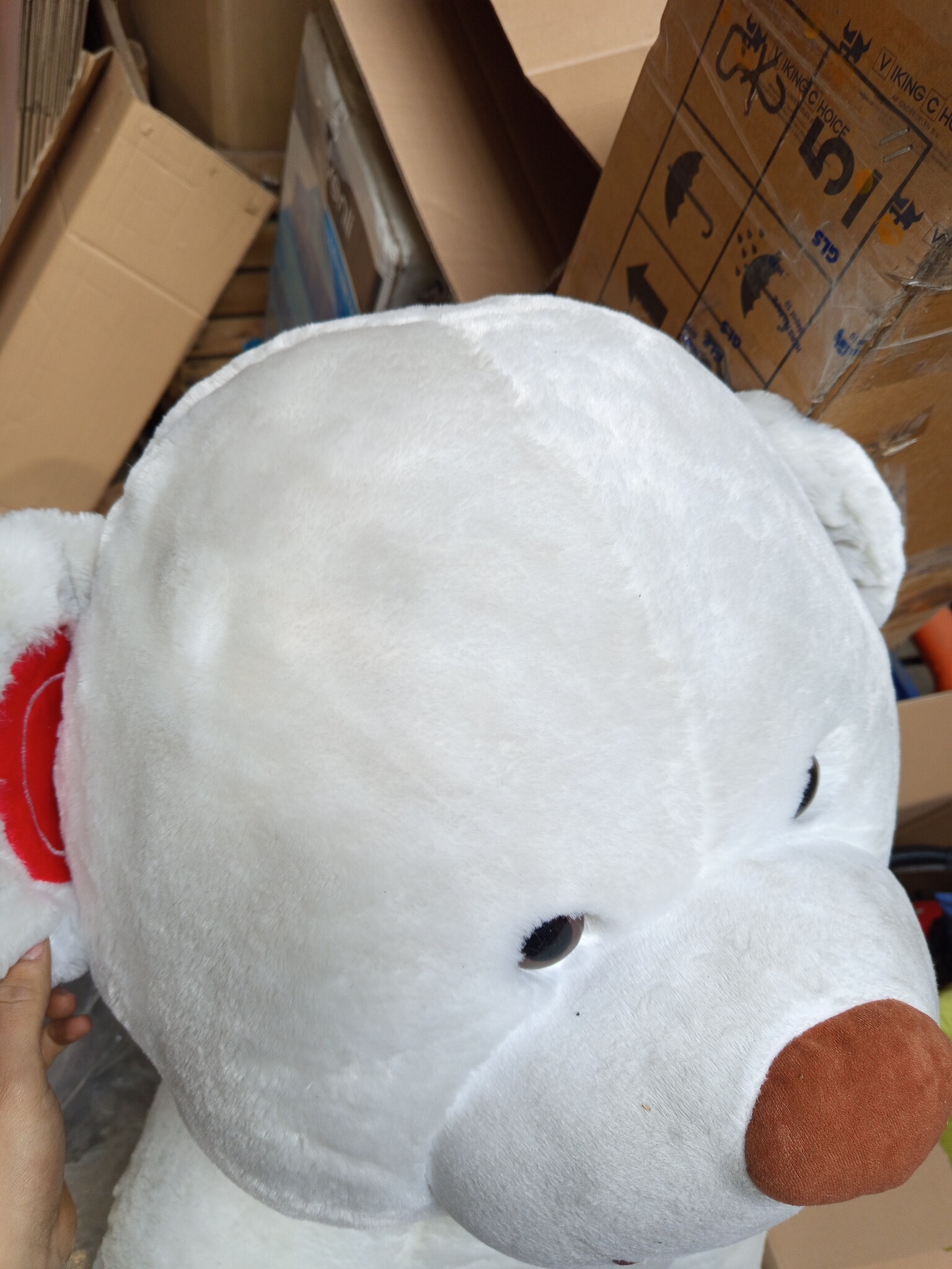 Reuze Witte Knuffelbeer 190cm - I Love You - 60% Korting!