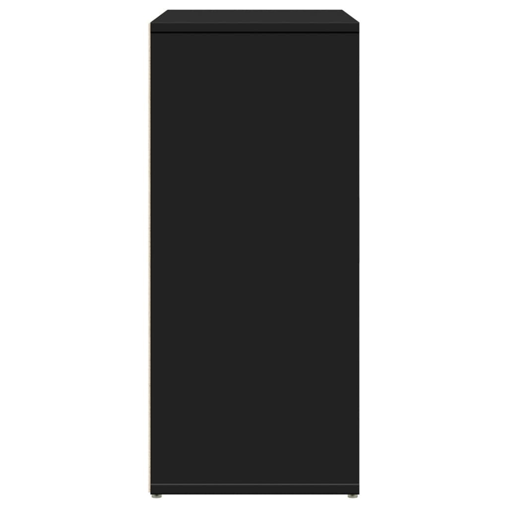 vidaXL Dressoir Zwart Bewerkt Hout 60x31x70cm - 50% Korting!